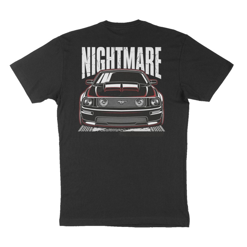 Custom t-shirt: "Nightmare", Back print, black shirt