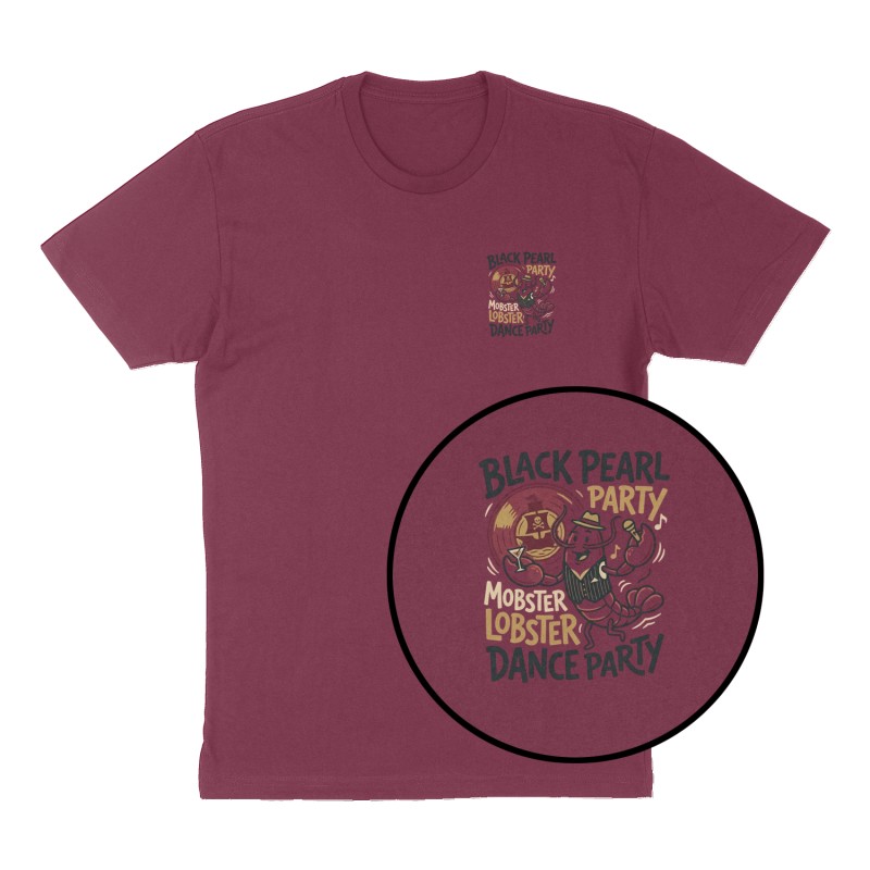 Custom t-shirt design, Left Chest print, maroon shirt