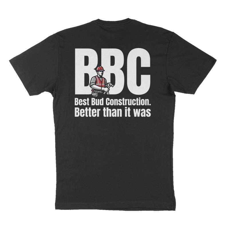 Custom t-shirt: "BBC", Back print, black shirt