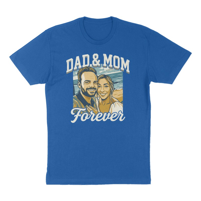 Custom t-shirt design, Front print, royal-blue shirt