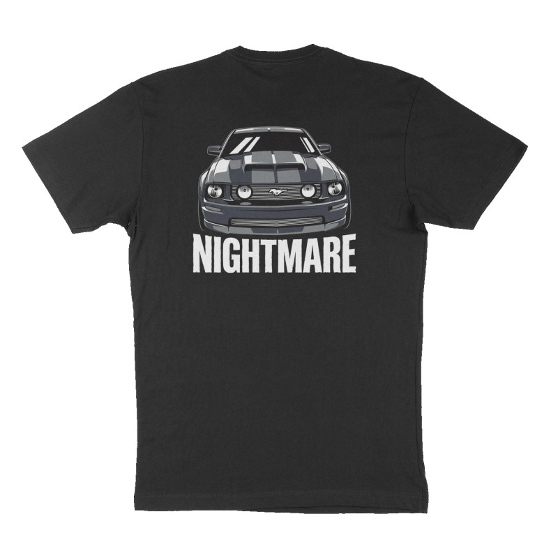 Custom t-shirt: "Nightmare", Back print, black shirt
