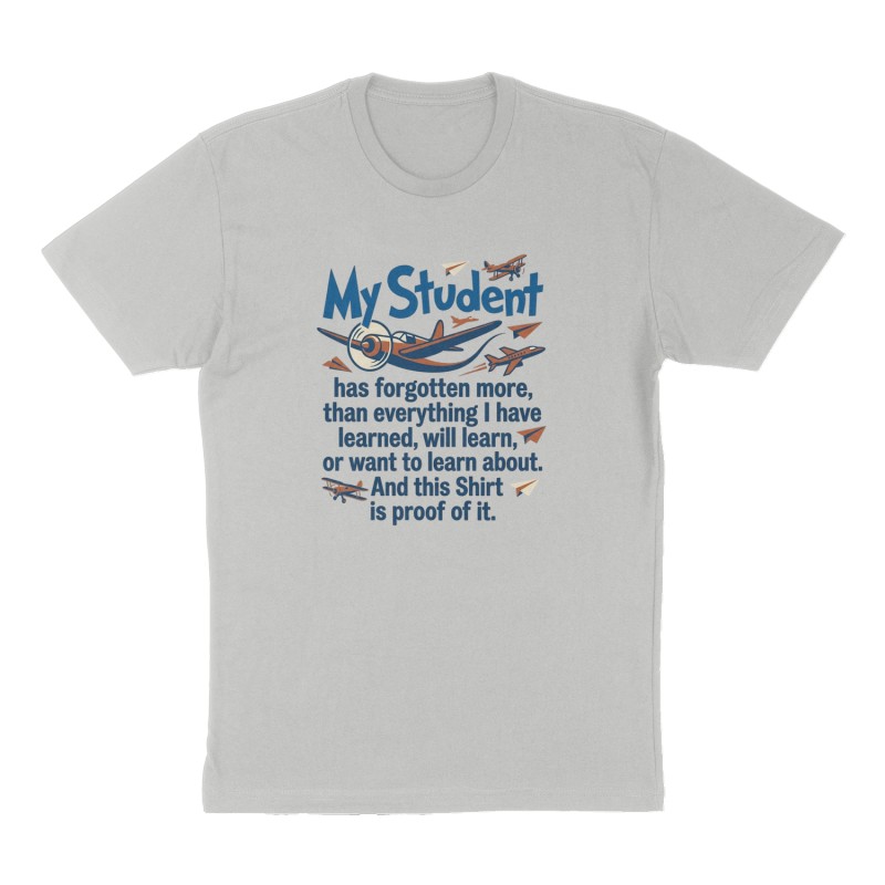 Custom t-shirt: "My Student", Front print, heather-gray shirt