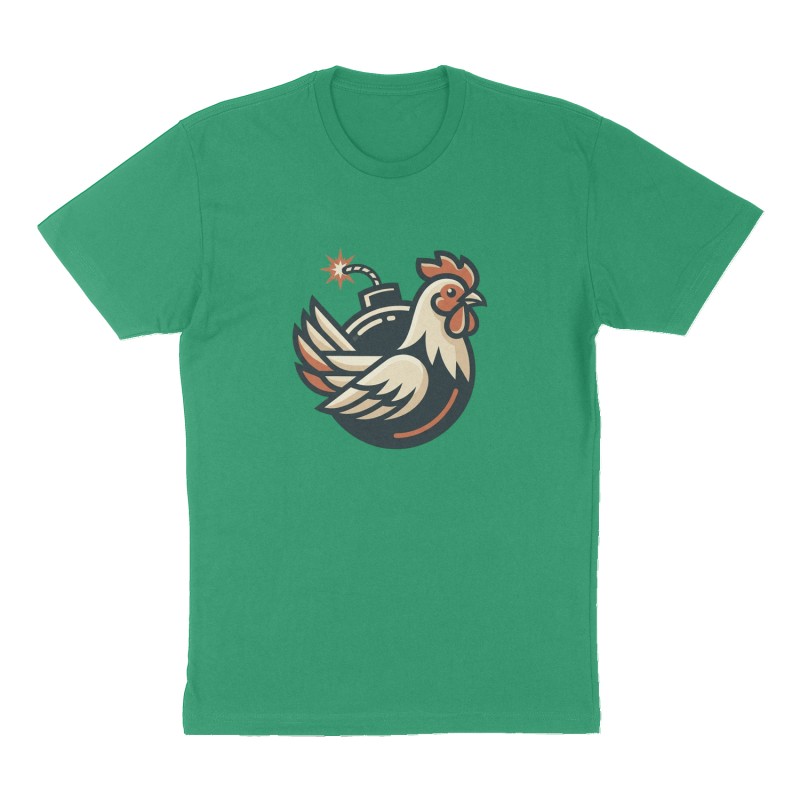 Custom t-shirt design, Front print, green shirt