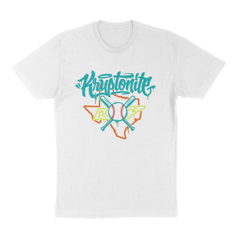 Custom t-shirt: "Kryptonite ", Front print, white shirt