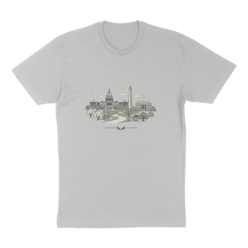 Custom t-shirt design, Front print, heather-gray shirt