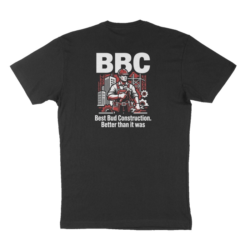 Custom t-shirt: "BBC", Back print, black shirt