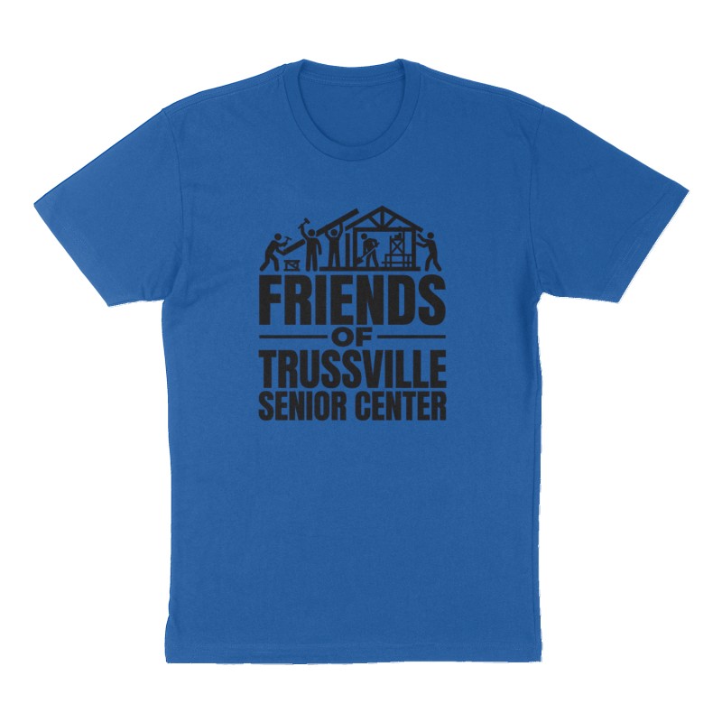 Custom t-shirt: "Friends of Trussville Senior Center", Front print, royal-blue shirt