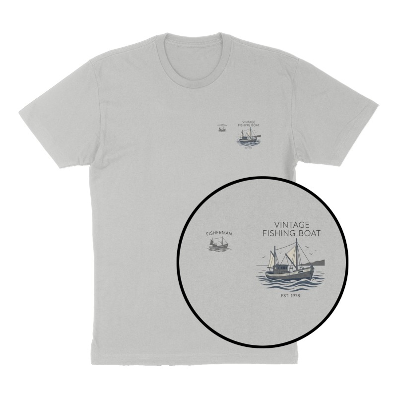 Custom t-shirt design, Left Chest print, heather-gray shirt