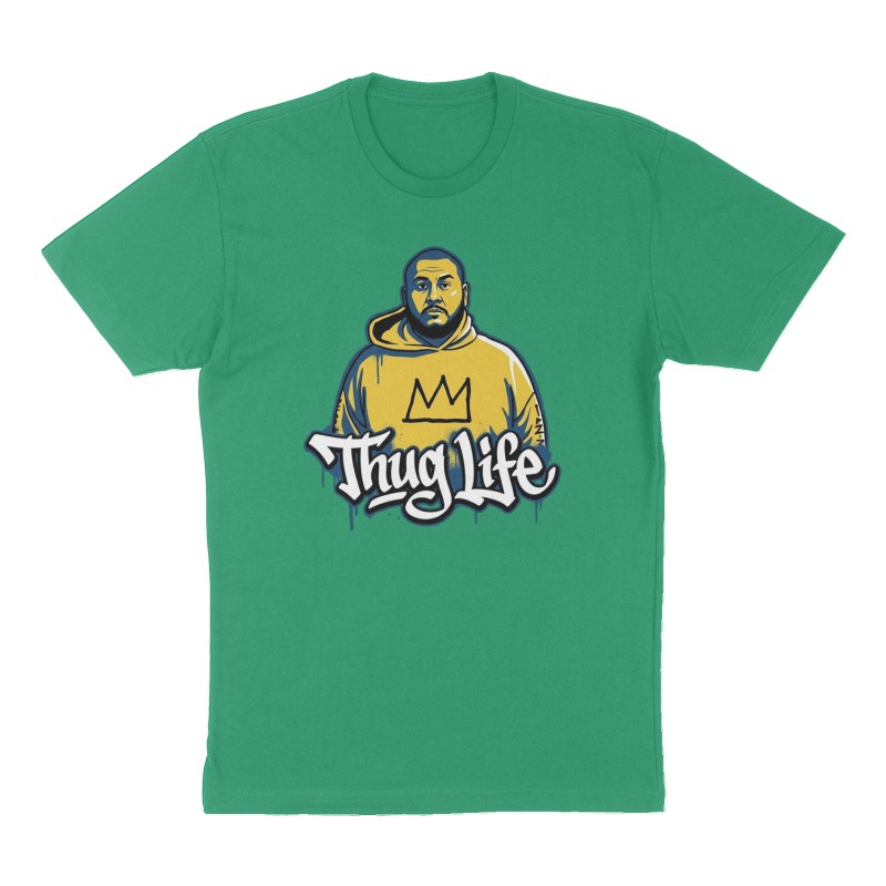 Custom t-shirt: "Thug life ", Front print, green shirt