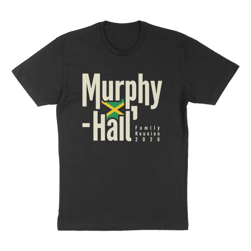 Custom t-shirt: "Murphy - Hall ", Front print, black shirt