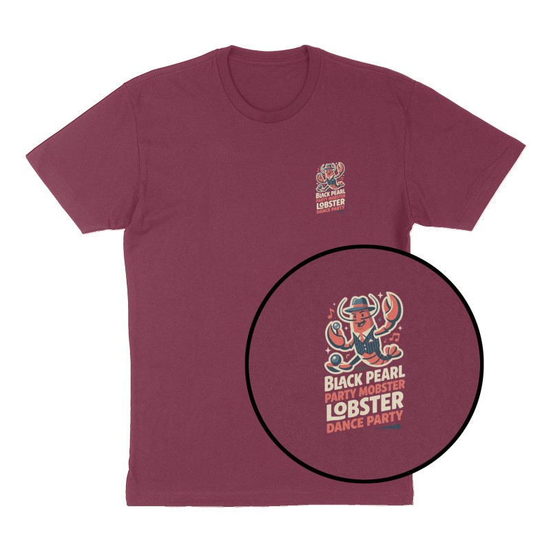 Custom t-shirt design, Left Chest print, maroon shirt