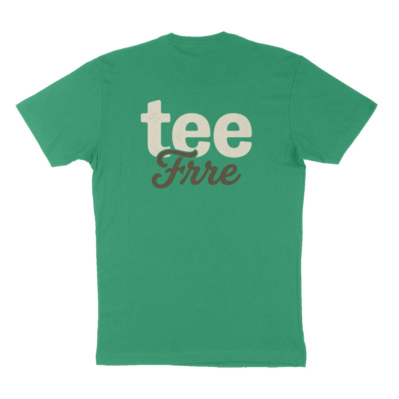 Custom t-shirt: "tee", Back print, green shirt