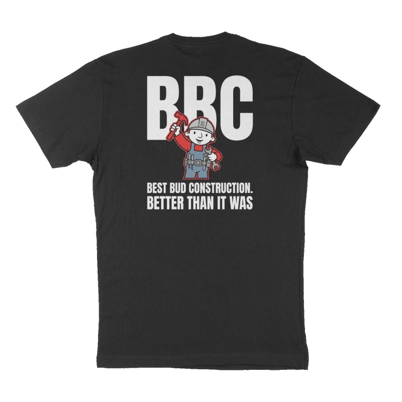 Custom t-shirt: "BBC", Back print, black shirt