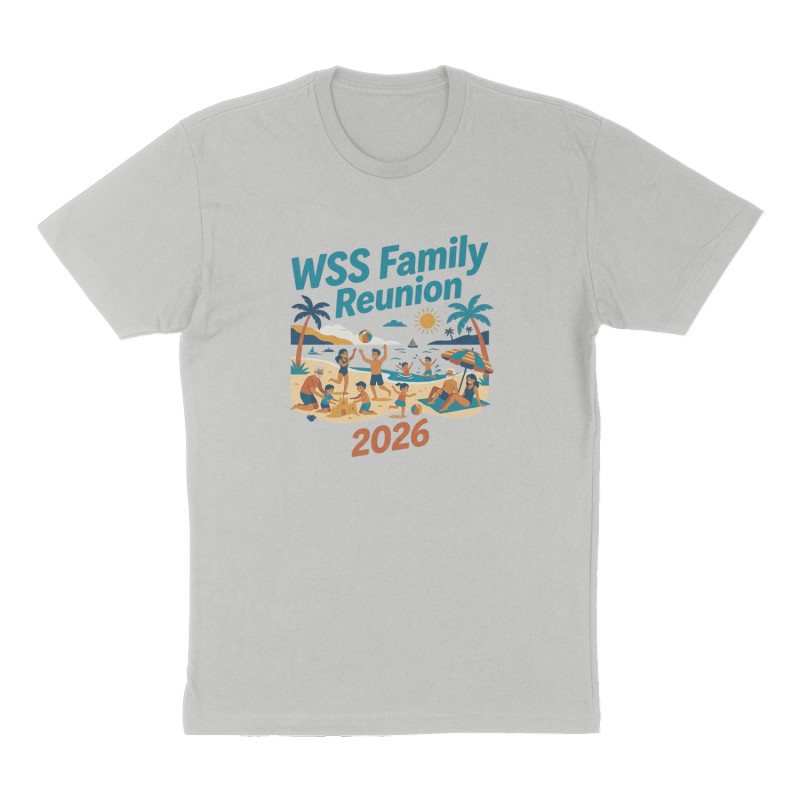 Custom t-shirt: "WSS Family Reunion ", Front print, heather-gray shirt