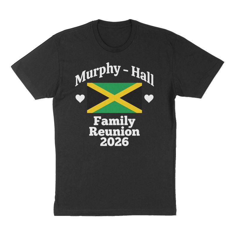 Custom t-shirt: "Murphy - Hall ", Front print, black shirt