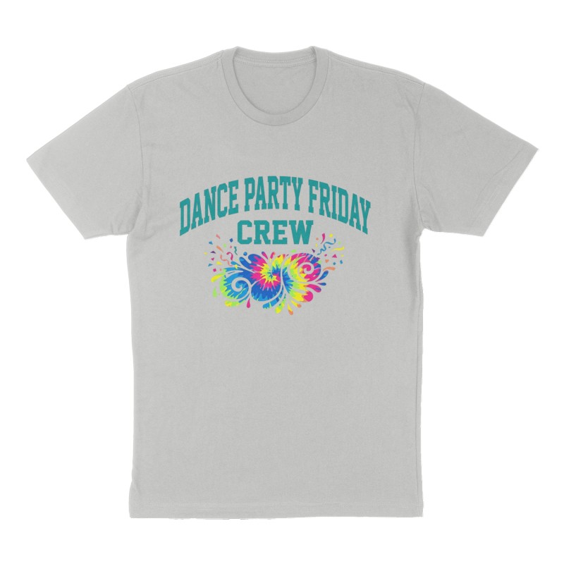 Custom t-shirt: "DANCE PARTY FRIDAY", Front print, heather-gray shirt