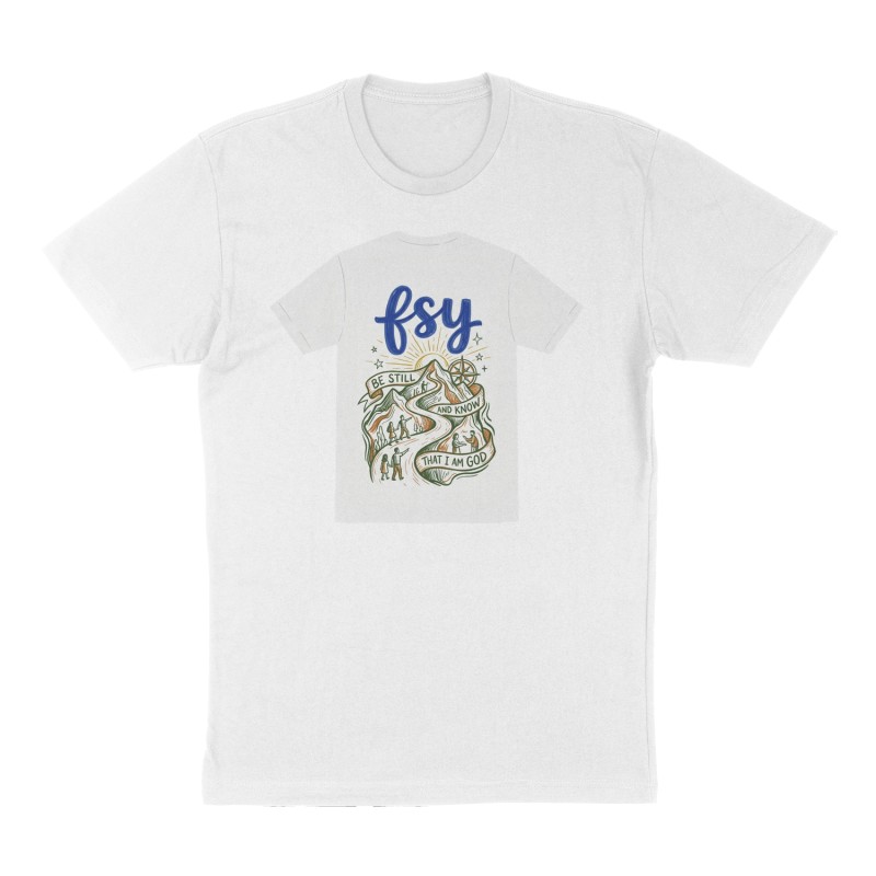 Custom t-shirt: "fsy", Front print, white shirt