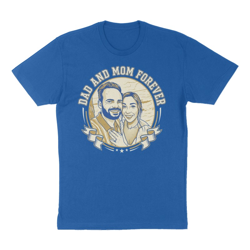 Custom t-shirt design, Front print, royal-blue shirt