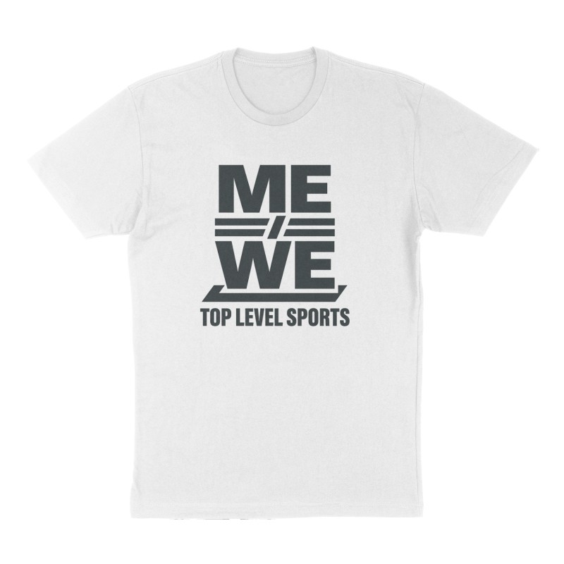 Custom t-shirt: "ME / WE", Front print, white shirt