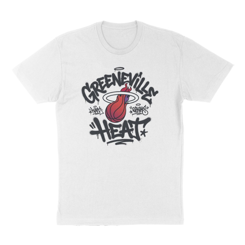 Custom t-shirt: "Greeneville Heat", Front print, white shirt