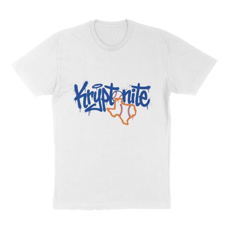 Custom t-shirt: "Kryptonite ", Front print, white shirt