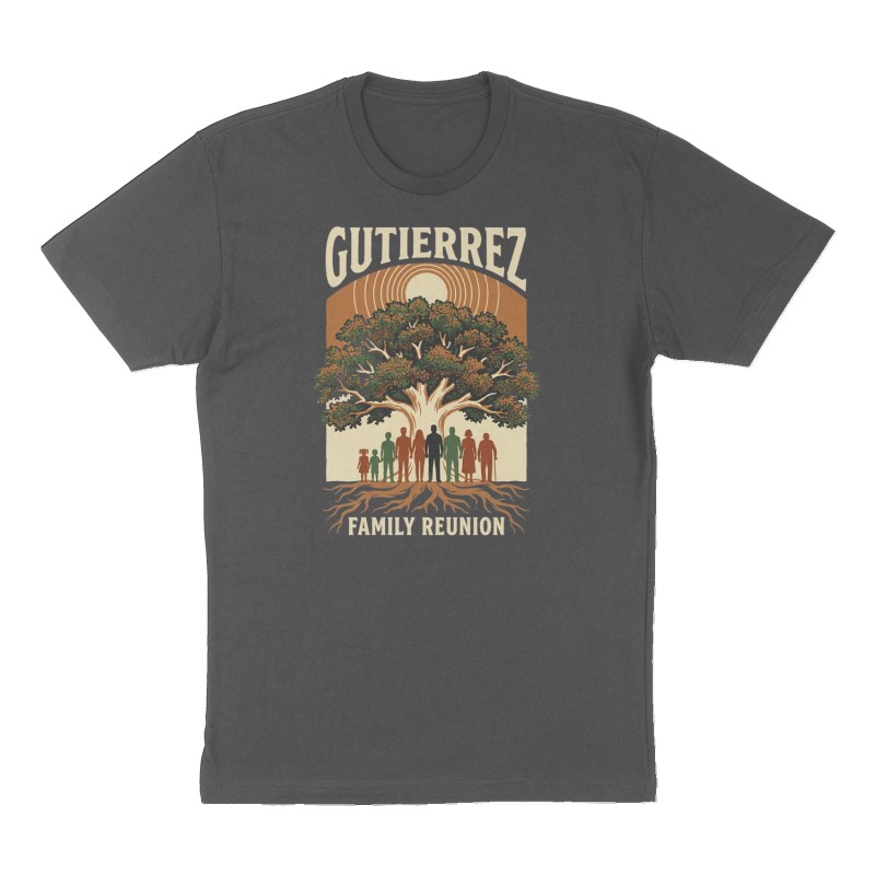 Attached design: "Gutierrez Family Reunion", charcoal shirt
