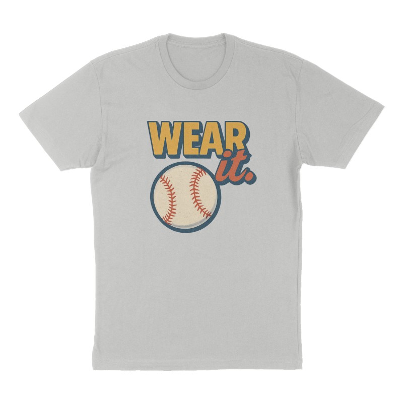 Custom t-shirt: "Wear it.", Front print, heather-gray shirt