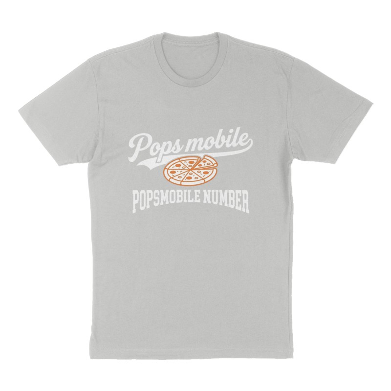 Custom t-shirt: "Pops mobile ", Front print, heather-gray shirt