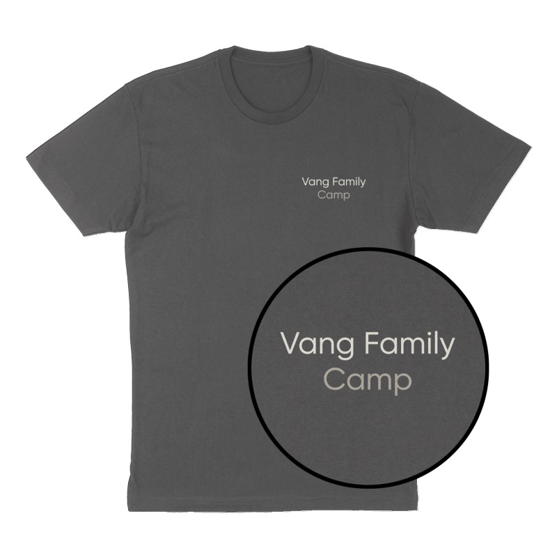 Custom t-shirt: "Vang Family ", Left Chest print, charcoal shirt
