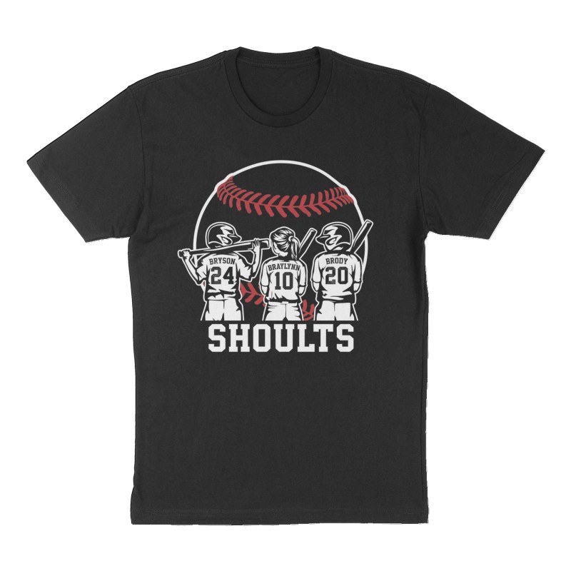 Custom t-shirt design, Front print, black shirt