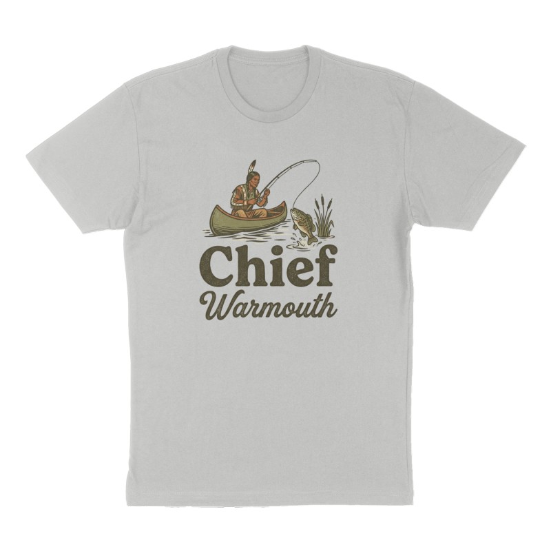 Custom t-shirt: "Chief Warmouth", Front print, heather-gray shirt