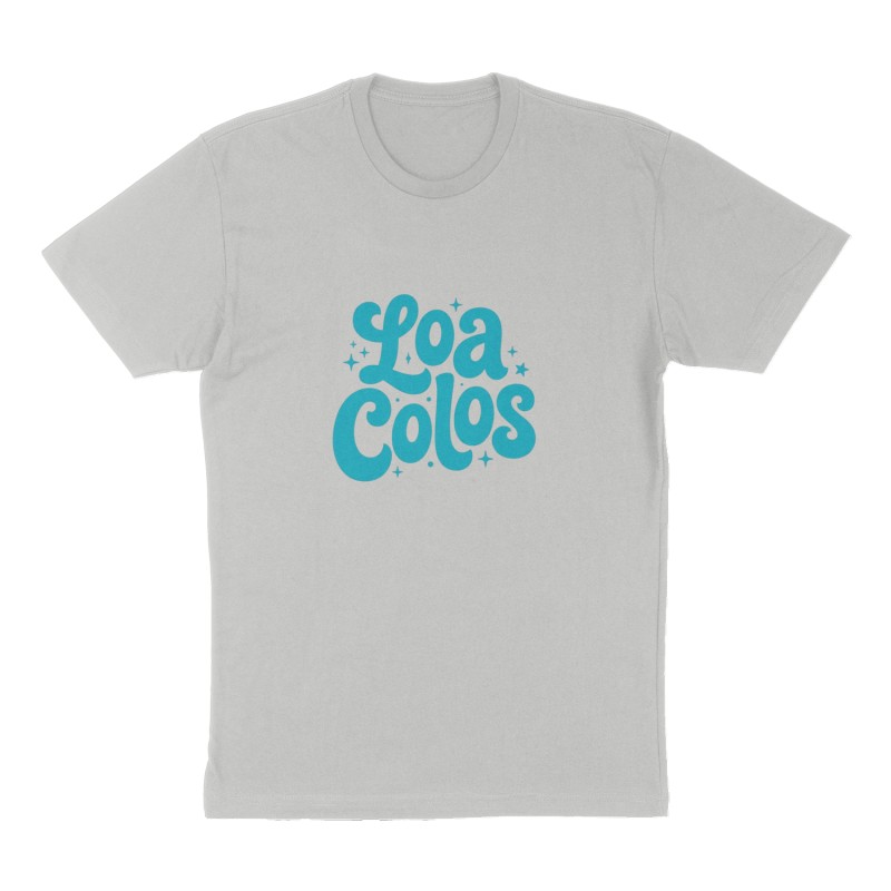 Custom t-shirt: "Loa Colos", Front print, heather-gray shirt