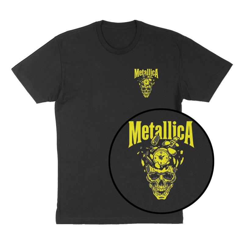 Custom t-shirt: "Metallica ", Left Chest print, black shirt