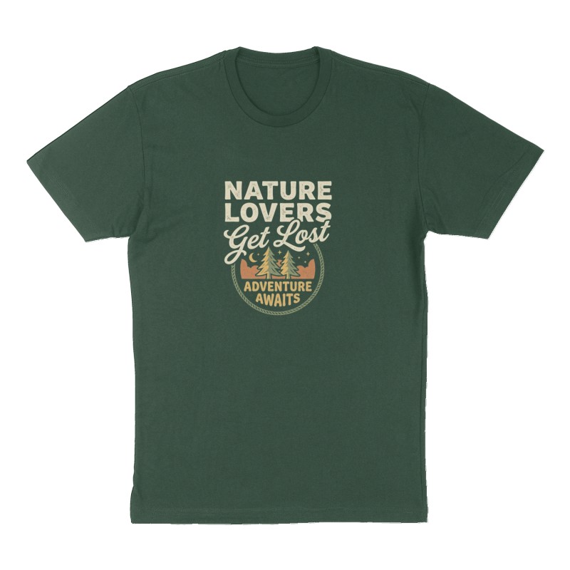 Custom t-shirt design, Front print, forest-green shirt