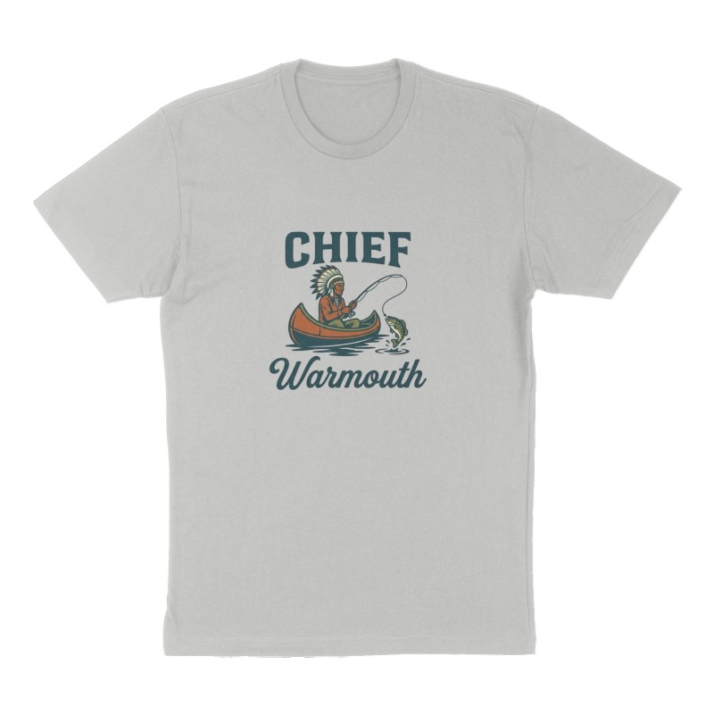 Custom t-shirt: "Chief Warmouth", Front print, heather-gray shirt