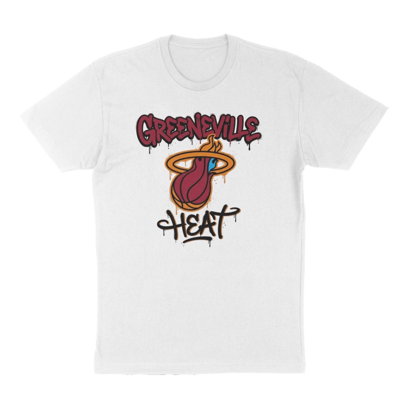 Custom t-shirt: "Greeneville Heat", Front print, white shirt