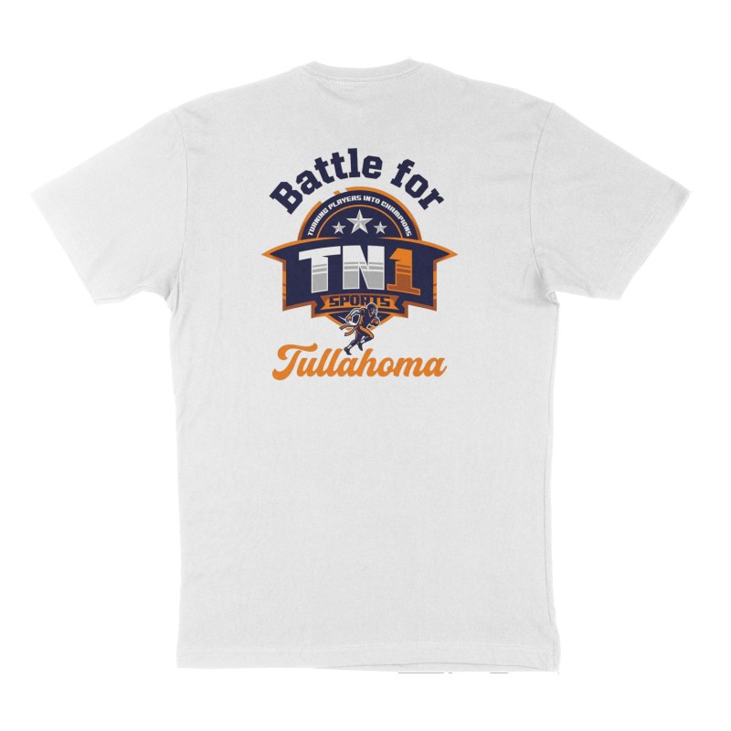 Custom t-shirt: "Battle for Tullahoma", Back print, white shirt