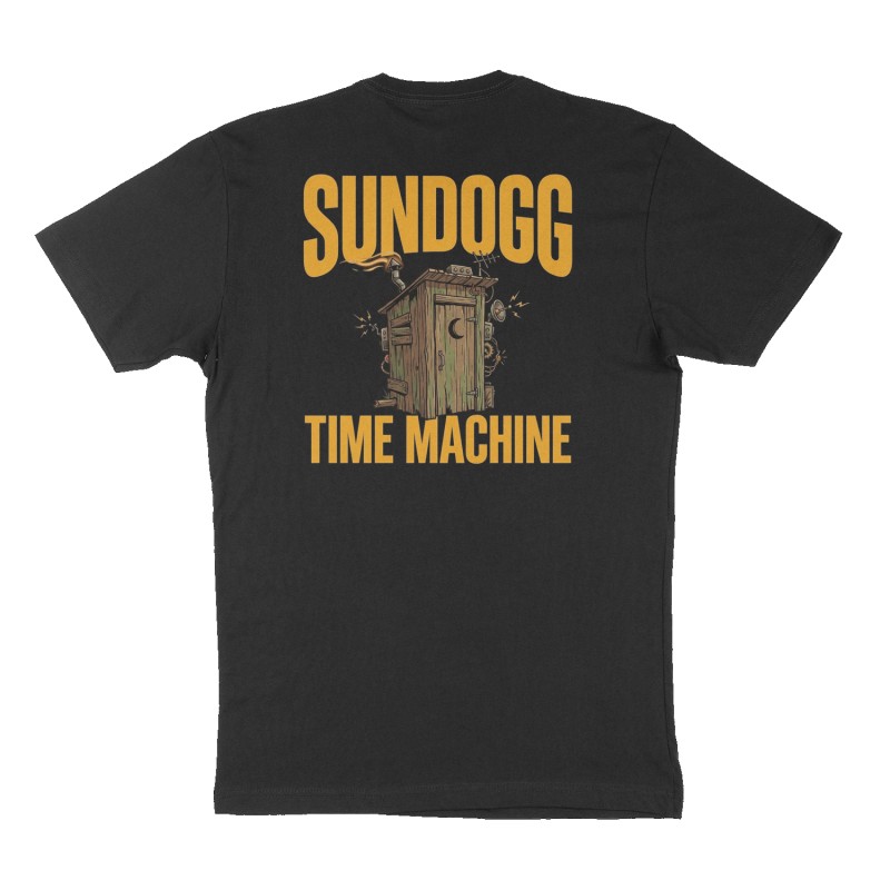 Custom t-shirt: "SUNDOGG TIME MACHINE ", Back & Front print, black shirt