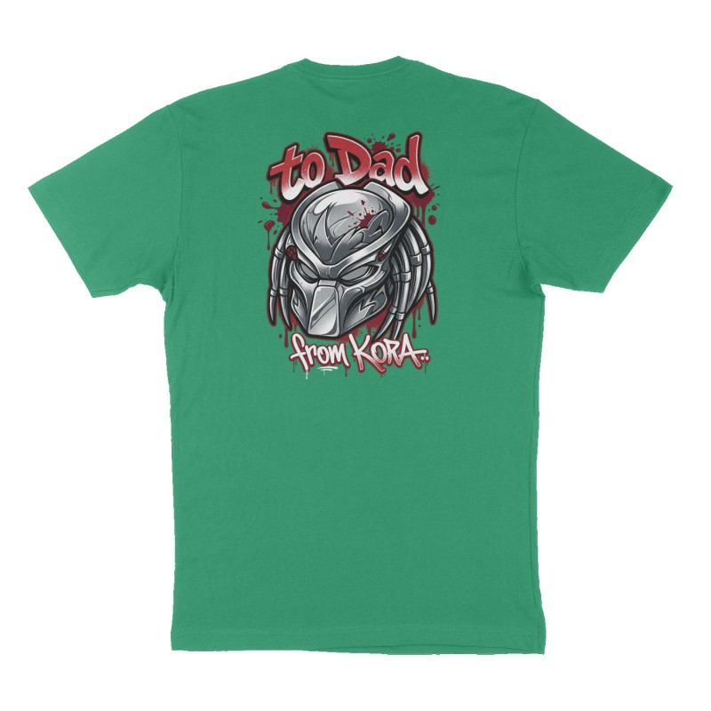 Custom t-shirt design, Back print, green shirt
