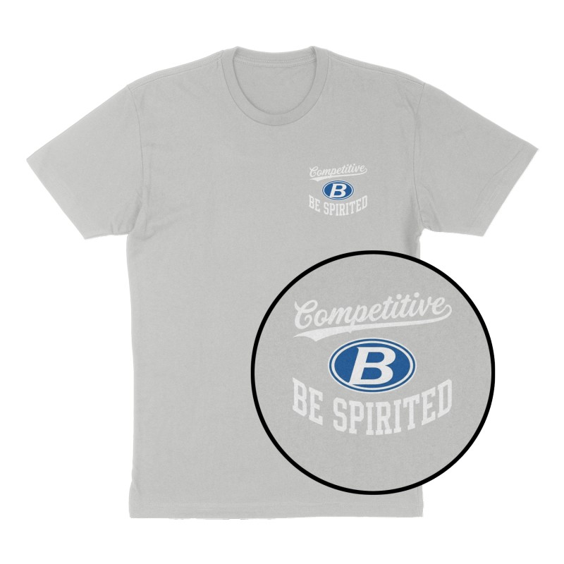 Custom t-shirt design, Left Chest print, heather-gray shirt