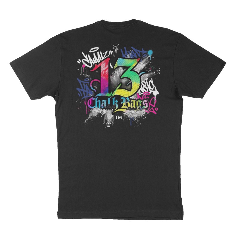 Custom t-shirt design, Back print, black shirt