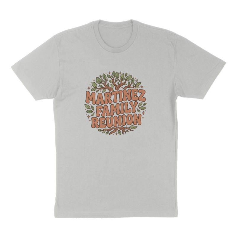 Custom t-shirt: "Martinez Family Reunion ", Front print, heather-gray shirt