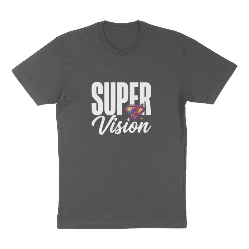 Custom t-shirt: "SUPER", Front print, charcoal shirt