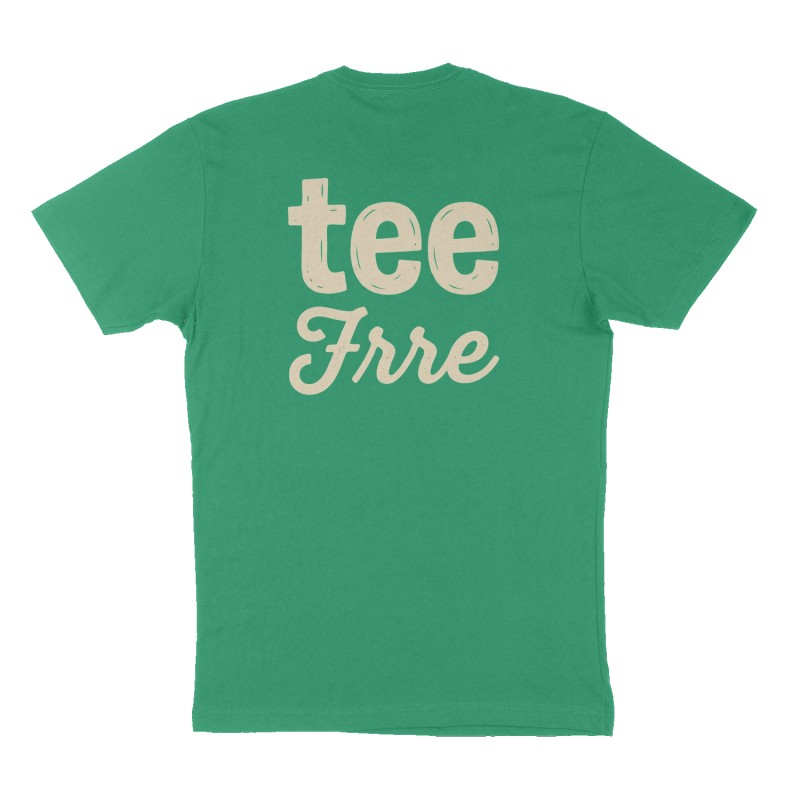 Custom t-shirt: "tee", Back print, green shirt