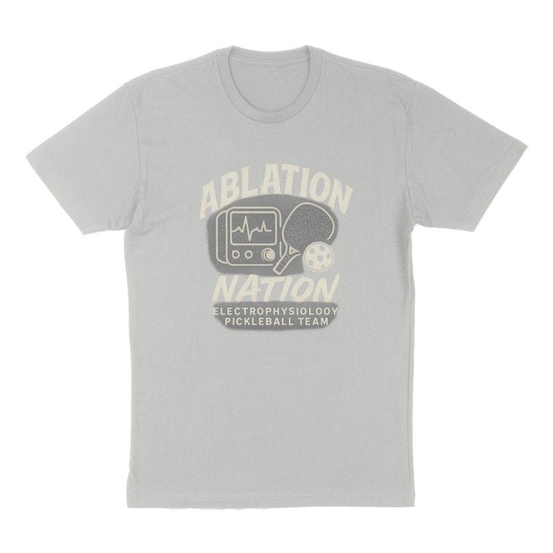 Custom t-shirt: "Ablation Nation", Front print, heather-gray shirt