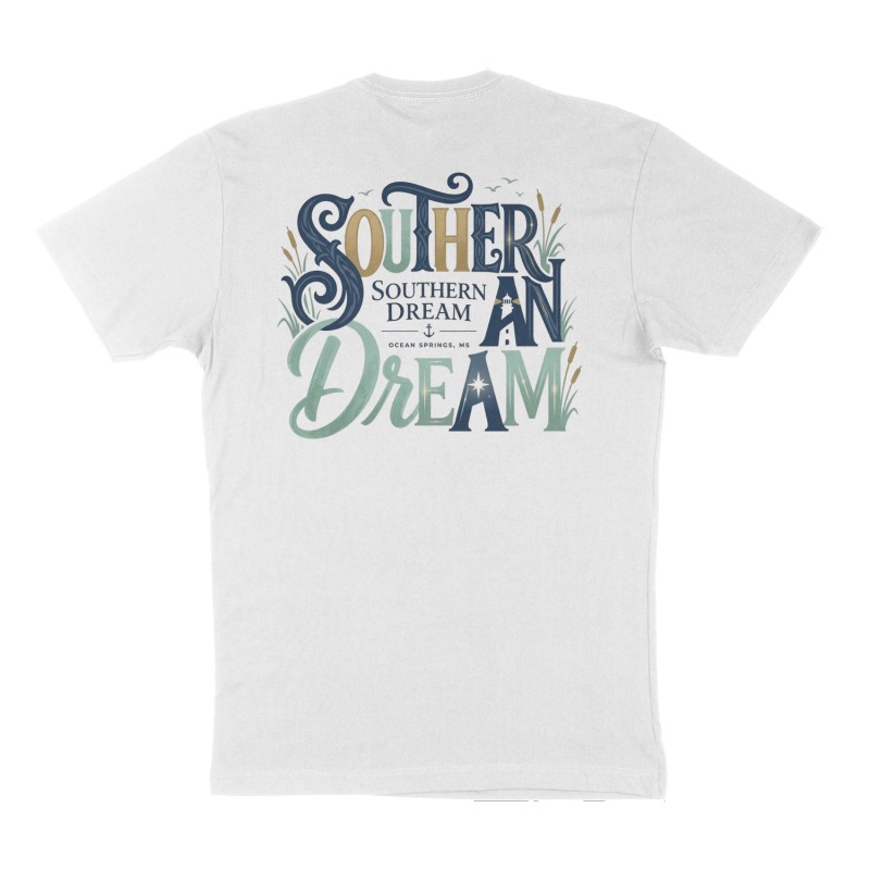 Custom t-shirt: "SOUTHERN DREAM", Back print, white shirt
