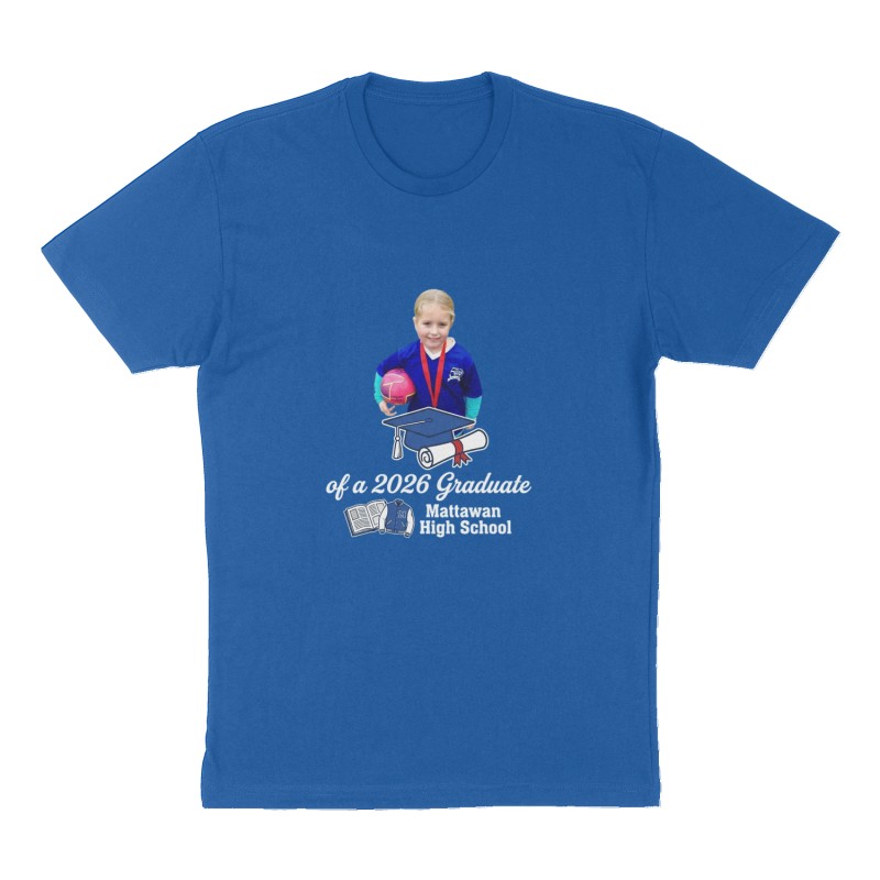 Custom t-shirt: "PROUD BAPA of a 2026 Graduate ", Front print, royal-blue shirt