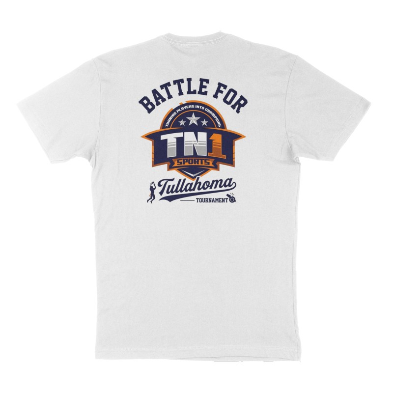 Custom t-shirt: "Battle for Tullahoma", Back print, white shirt