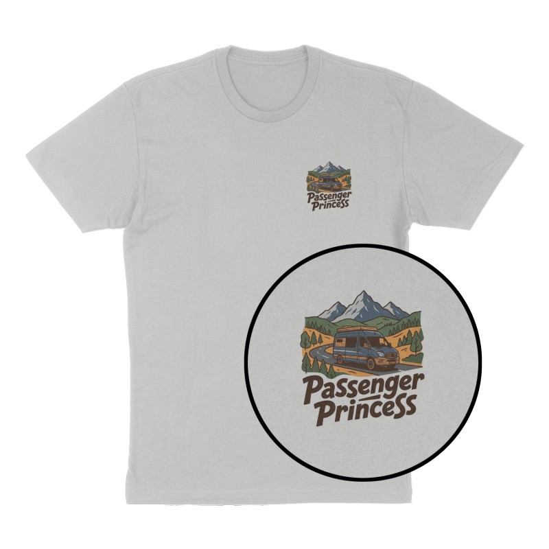 Custom t-shirt design, Left Chest print, heather-gray shirt