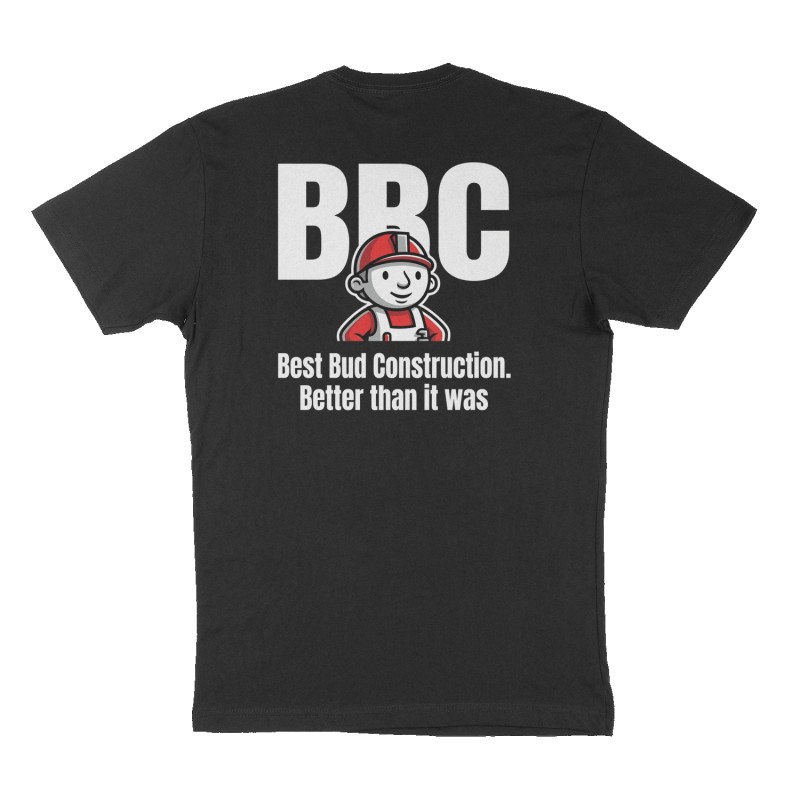 Custom t-shirt: "BBC", Back print, black shirt